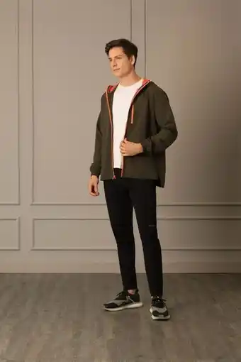 Vélez Chaqueta deportiva fly up para hombre bolsillos laterales verde oferta