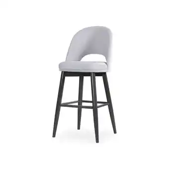 Muebles Jamar Silla bar versalles velvet gris, negro poliuretano oferta