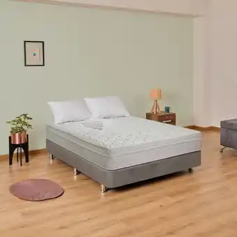 Superdroguería Olímpica Combo colchón density 140x190 + somier tradición + protector + (2) almohadas oferta