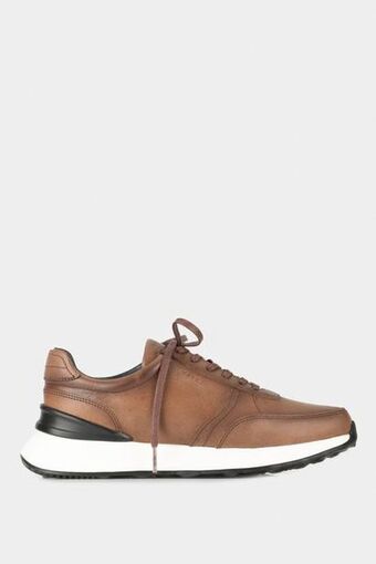 Vélez Tenis monet de cuero para hombre suela bicolor cafe oferta