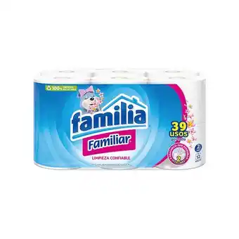 Merqueo Papel higiénico familia familiar 2 hojas x 12und x 27m c/u oferta