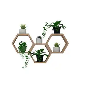 Éxito Set de repisas hexagonal hades, beige, x 3 unidades oferta