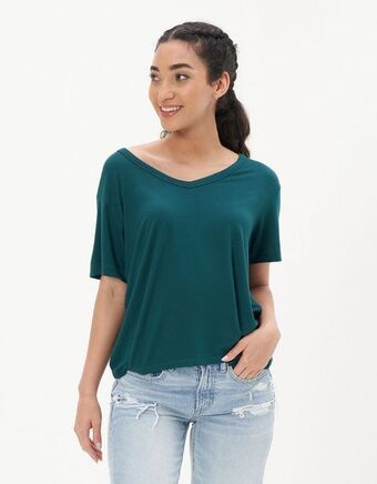 American Eagle Camiseta cuello en v ae oferta