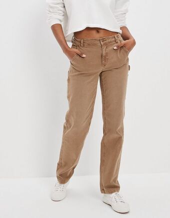 American Eagle Pantalón ae estilo carpintero de talle alto y pierna recta oferta