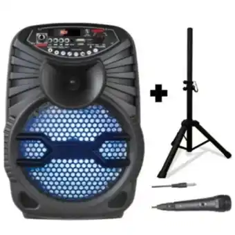 Linio Cabina inalambrica bluetooth 6.5 usb aux frontal incluye mic + tripode oferta