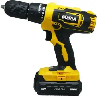 Linio Taladro percutor inalámbrico 18v 3/8 sk8303 sukra 1 batería + cargador oferta