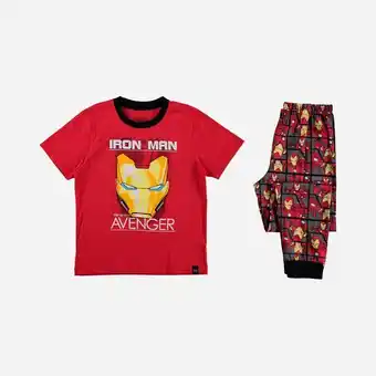 Pijama para niño, de pantalón largo rojo de marvel