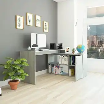 Éxito Escritorio en l olimpico, con puerta y entrepaños, 76.5x151.5x 116.5 cm color: gris oferta