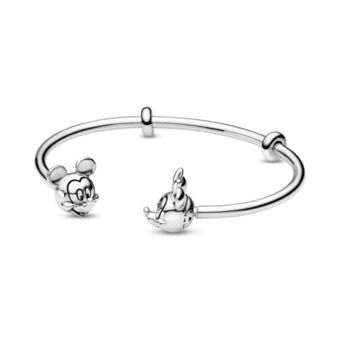 Pandora Brazalete pandora abierto con pequeños elementos de mickey y minnie mouse de disney oferta