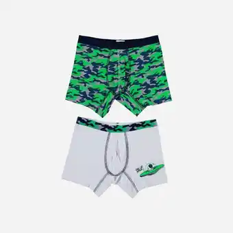 MIC Pack x2 boxer de niño, blanco/verde de mic oferta