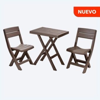 Combo plegable barú (mesa cuadrada + 2 sillas)