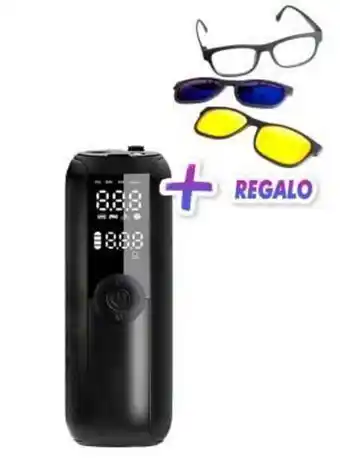 Inflador inalámbrico carros + gafas antirefl...