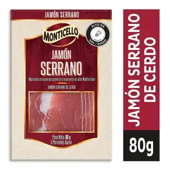 Superdroguería Olímpica Jamón serrano monticello 80 g oferta