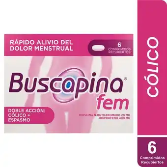 Droguerías Colsubsidio Buscapina fem 20 mg/400 mg comprimido oferta