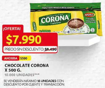 Ara Chocolate Corona 500g oferta