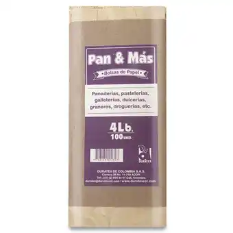 Makro Bolsa papel pan & mas 4 lbx100u oferta