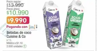 Jumbo Bebidas de coco cuisine & co oferta