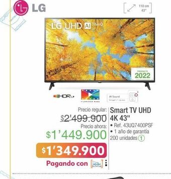 Jumbo Smart tv uhd 4k 43" oferta