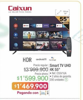 Jumbo Smart tv uhd 4k 55" oferta