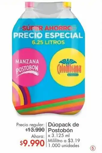 Metro Dúopack de postobón x 3.125ml oferta