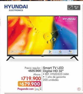 Metro Smart tv hyundai 32" oferta