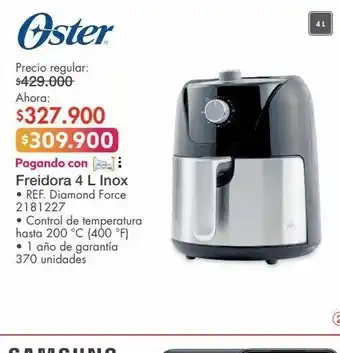 Metro Freidora oster 4l oferta
