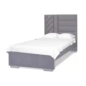 Muebles Jamar Cama 1.00 manaus velvet gris oferta