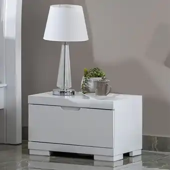 Muebles Jamar Mesa de noche noruega blanco oferta