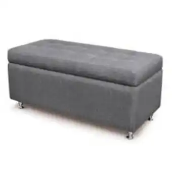 Falabella Puff bodega rectangular lino gris oferta