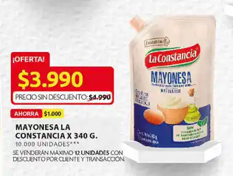 Ara Mayonesa La Constancia x 340g oferta