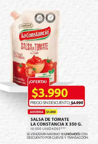 Ara Salsa de Tomate La Constancia x 350g oferta