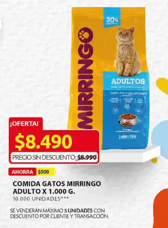 Ara Comida Garos Mirringo Adulto x 1.000g oferta