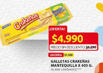 Ara Galletas Crakeñas Mantequilla x 405g oferta