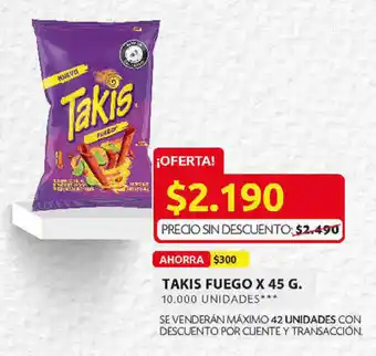 Ara Takis Fuego x 45g oferta