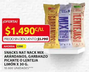 Ara Snacks Nat Nack Mix Arándanos, Garbanzo, Picante o Lenteja Limón x 30g oferta