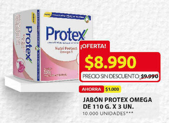 Ara Jabón Protex Omega de 110g x 3 un. oferta