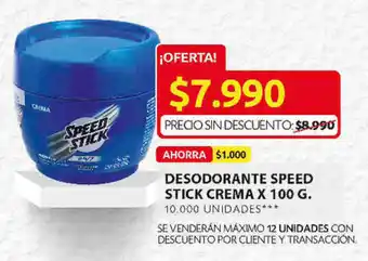 Ara Desodorante Speed Stick Crema x 100g oferta