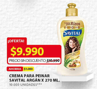 Ara Crema para Peinar Savital Argán x 270ml oferta