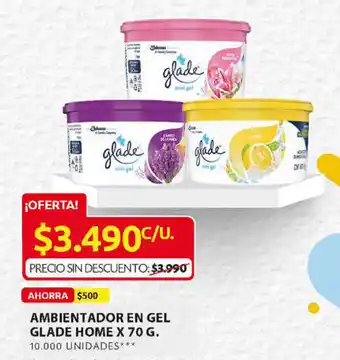 Ara Ambientador en Gel Glade Home x 70g oferta