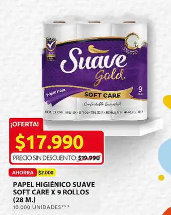 Ara Papel Higiénico Suave Gold x 9 rollos (28m) oferta