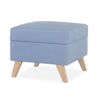 Muebles Jamar Puff milan eurolino azul, natural oferta
