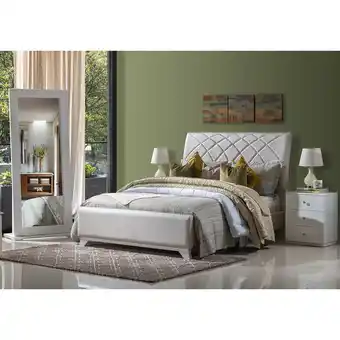 Muebles Jamar Cama doble palmira eurolino beige perla oferta