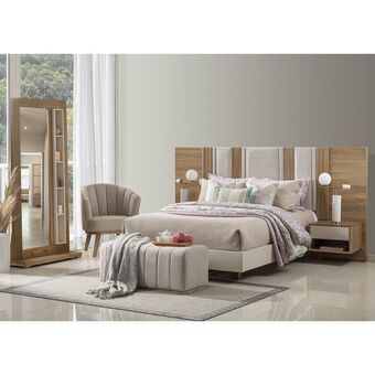 Muebles Jamar Cama doble 1.40 tampa marfil, natural oferta