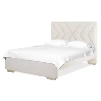 Muebles Jamar Cama doble vallarta microfibra beige, champaña oferta