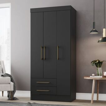 Closet 82x181x47 onix negro mate