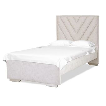 Muebles Jamar Cama 1.00 luca microfibra beige, champaña oferta