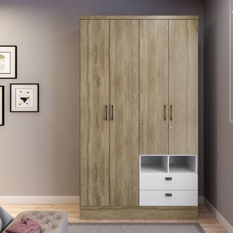 Muebles Jamar Closet sidney natural, blanco 120x206x46* oferta