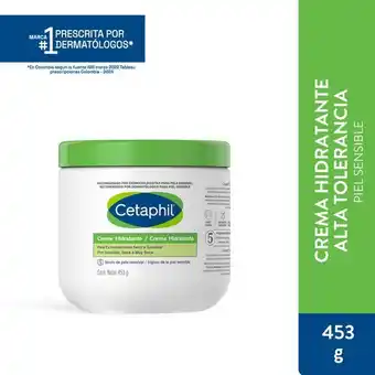 Superdroguería Olímpica Crema hidratante cetaphil piel sensible 453 g oferta
