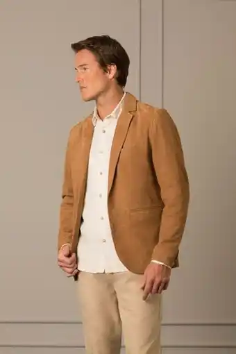 Blazer niger de gamuza para hombre fit semi ajustado