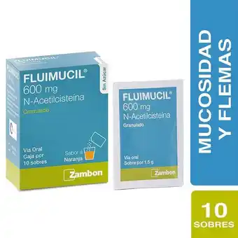 Superdroguería Olímpica Fluimucil 600 mg zambon x10 sobres oferta